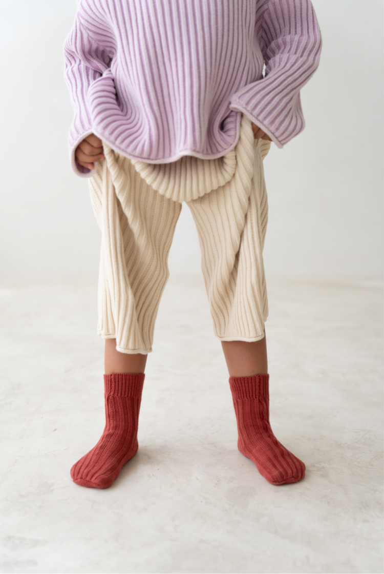 Knit Socks | Brick