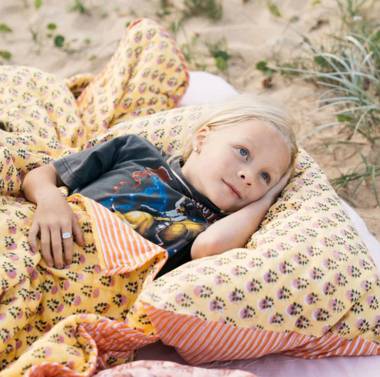Reversible cotton sleeping bag set | sunshine