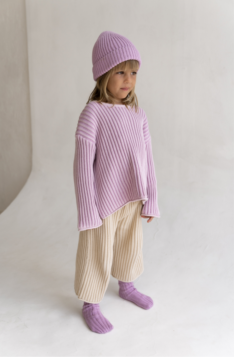 Knit Beanie | Mauve