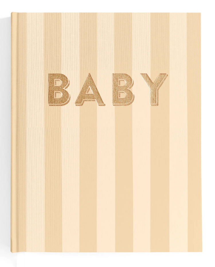 Baby book coffee stripe