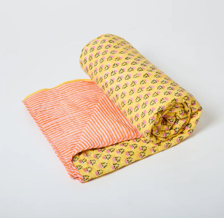 Reversible cotton sleeping bag set | sunshine