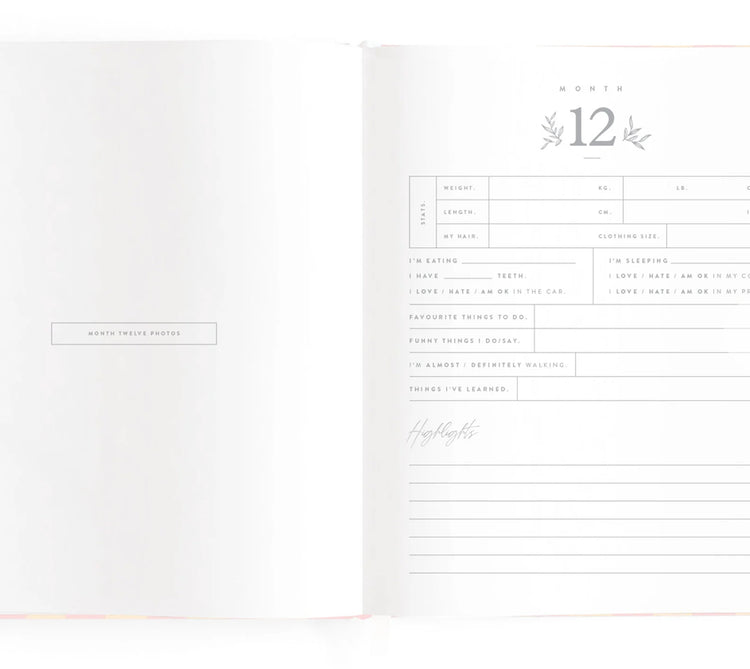 Baby book petal stripe