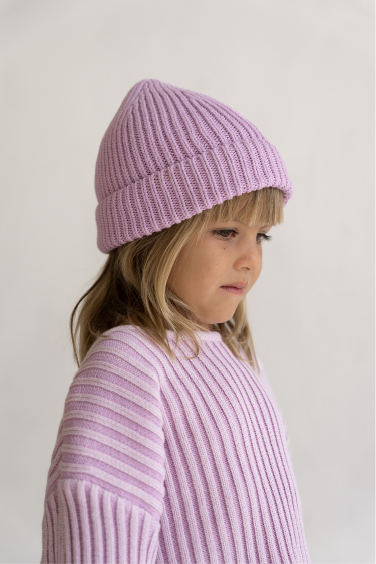 Knit Beanie | Mauve