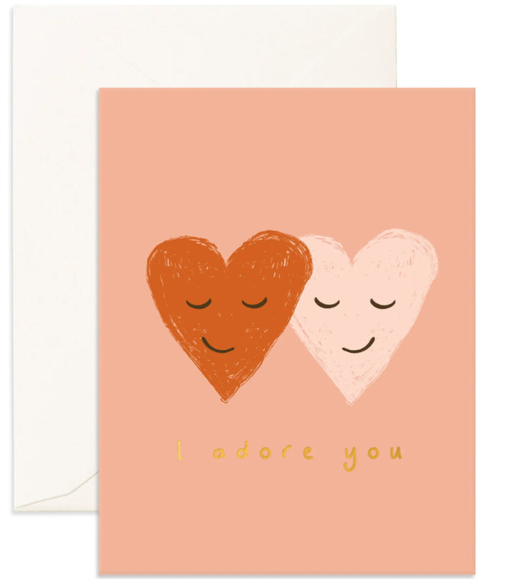 I adore you hearts card