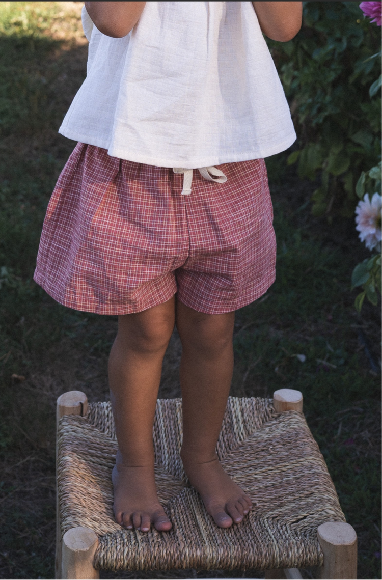 Thea Shorts | Red Plaid