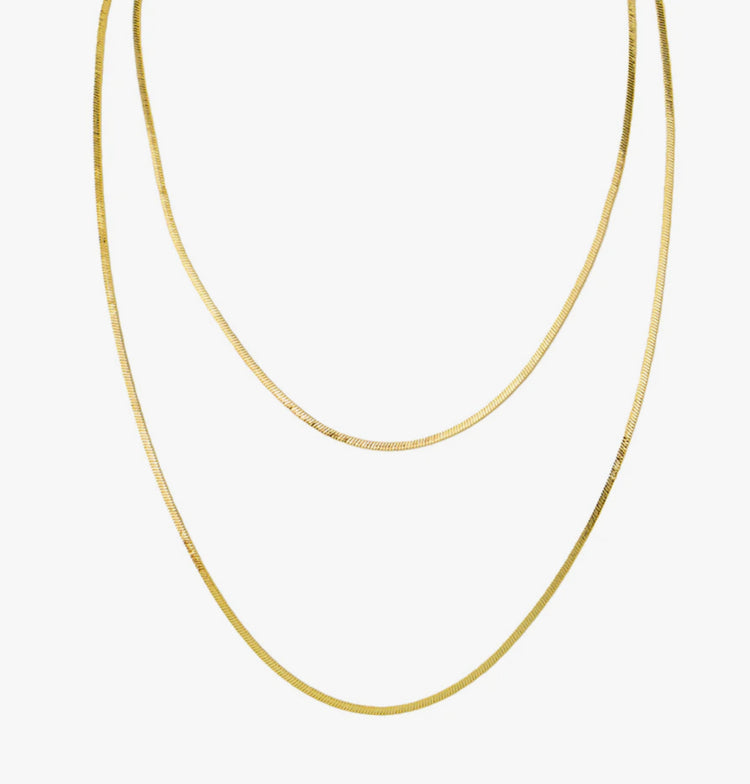 Snake chain necklace | 2 layer