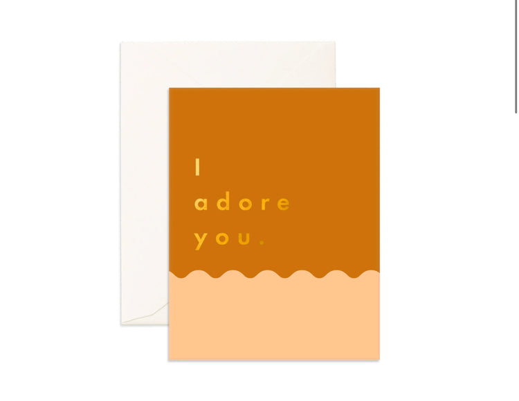 Adore you Hazelnut ripple | Greeting Card