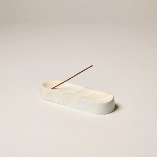 Ceramic Incense Holder - White