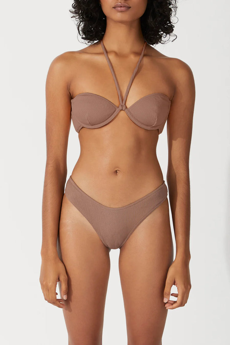 Rib Curve Brief | Chocolate