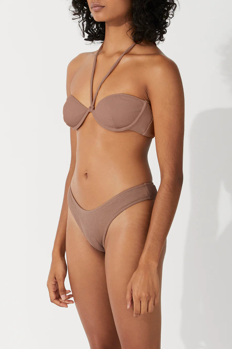 Rib Curve Brief | Chocolate