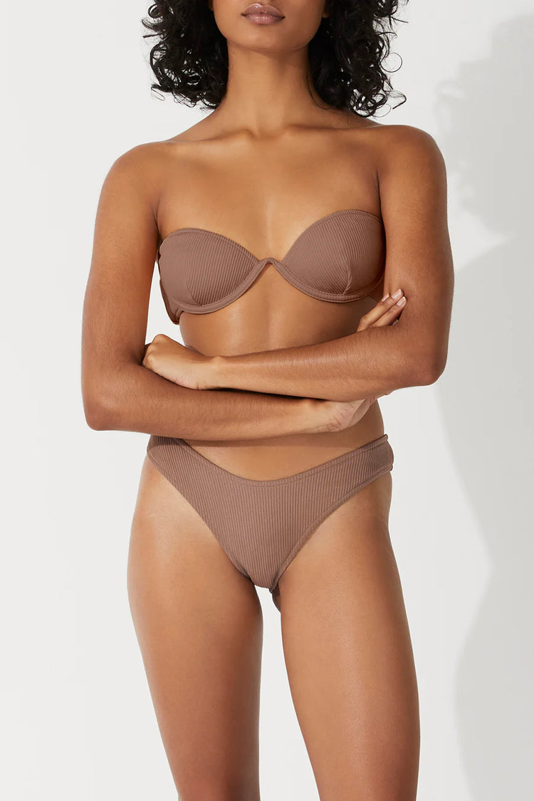 Rib Curve Brief | Chocolate