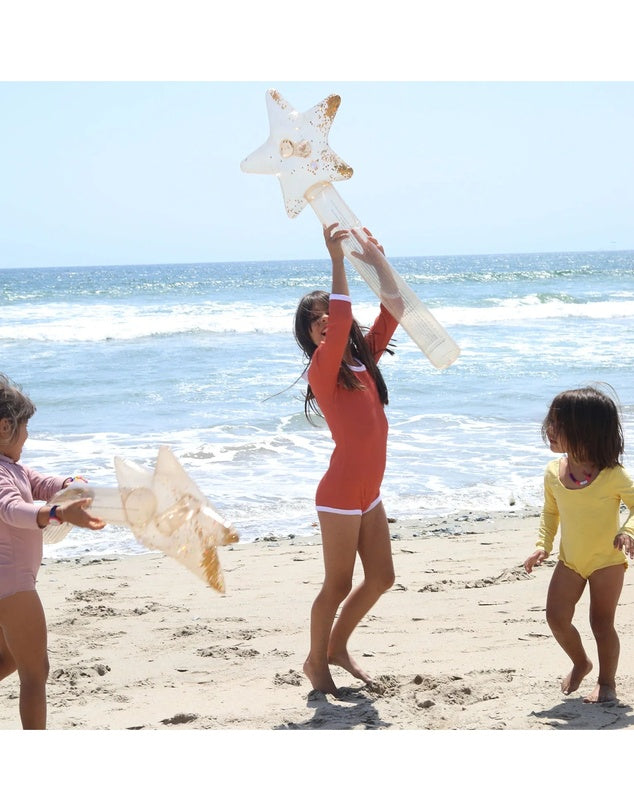 Kids Inflatable Star Wand | Princess Swan Gold