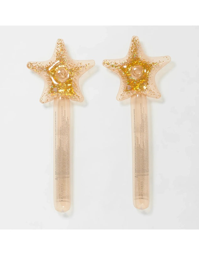 Kids Inflatable Star Wand | Princess Swan Gold