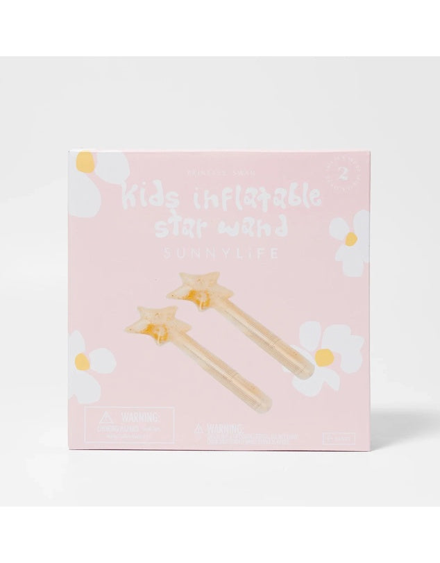 Kids Inflatable Star Wand | Princess Swan Gold