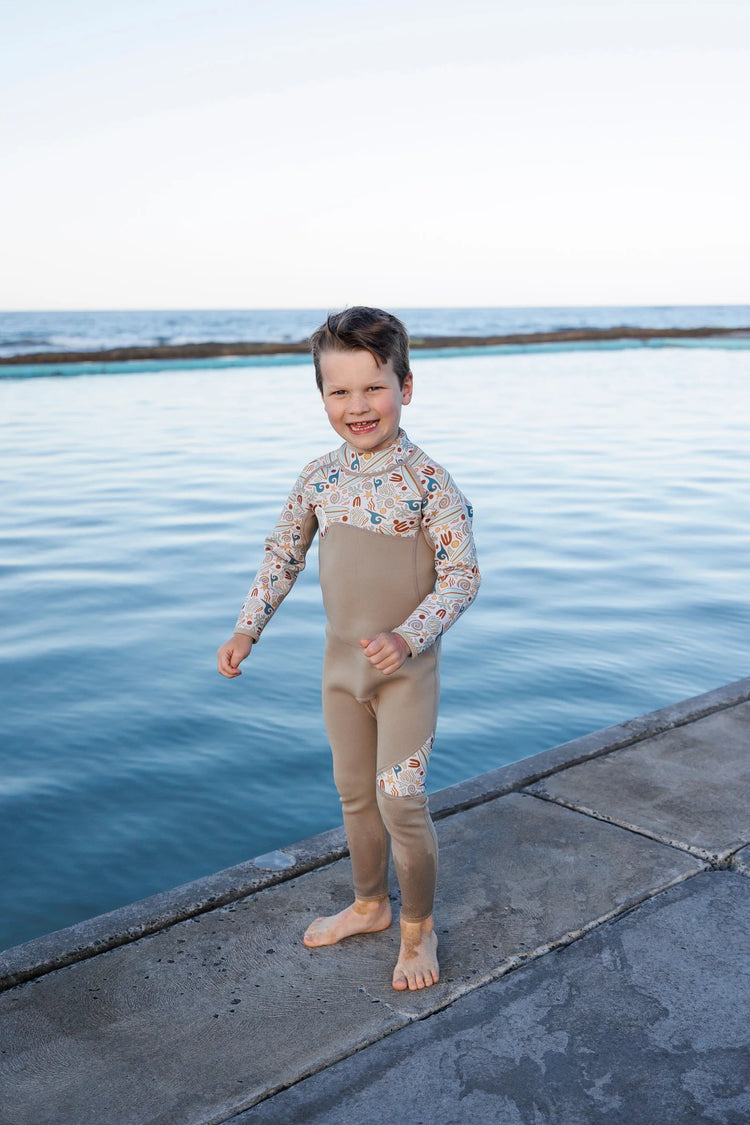 Kids Wetsuit Full Length Steamer- Reef