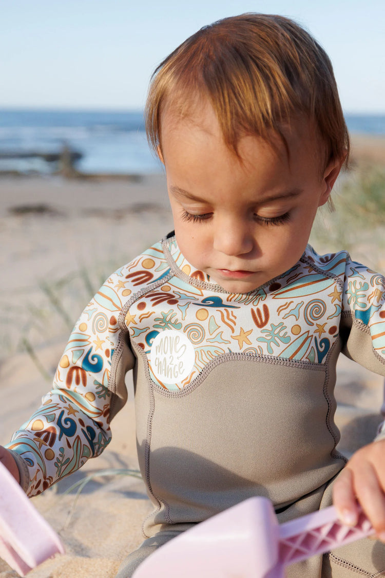 Kids Long Sleeve Springsuit- Reef