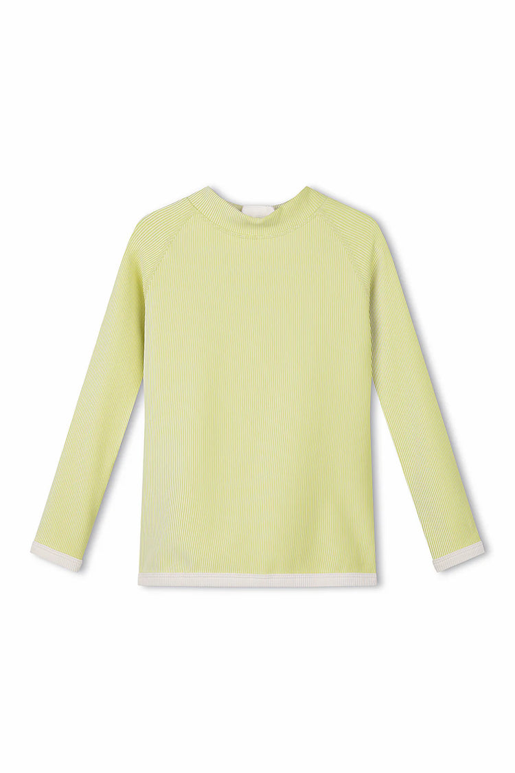 Mini Stripe Rib Rashie | Citrus