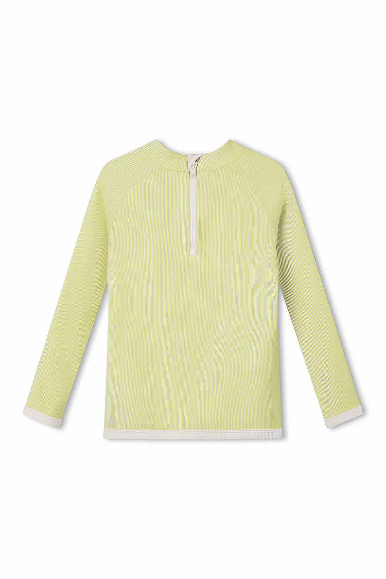 Mini Stripe Rib Rashie | Citrus