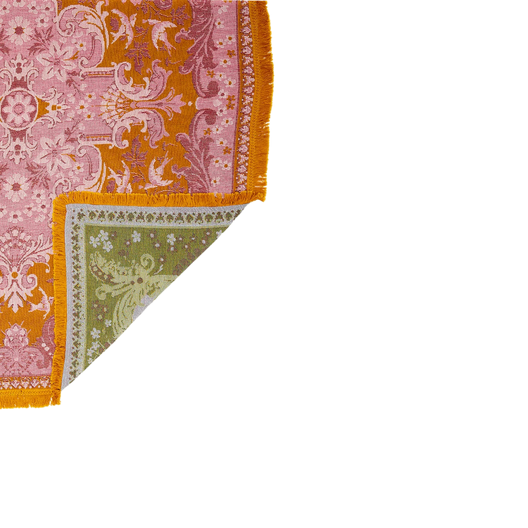 Ornate Floral Throw | Rose