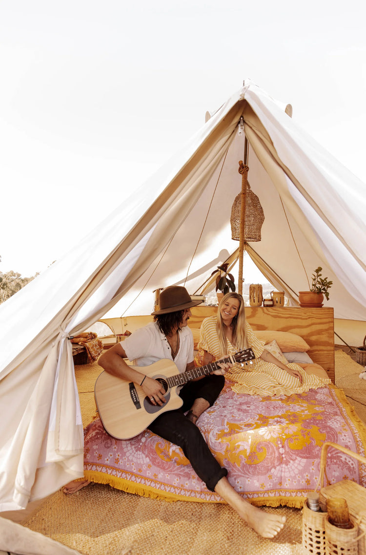 Ornate Floral Throw | Rose