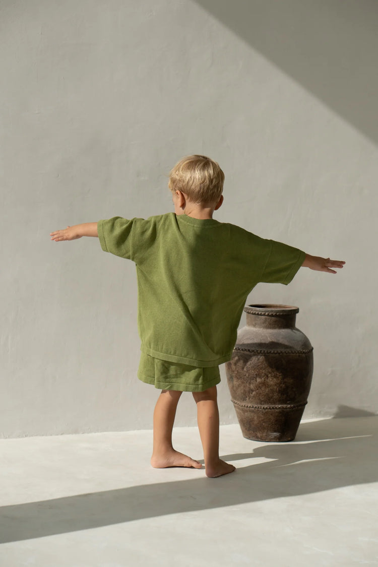Thin Knit Shorts | Olive