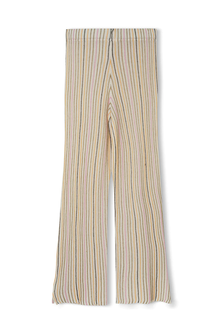 MANDARIN STRIPE ORGANIC LINEN BLEND KNIT PANT