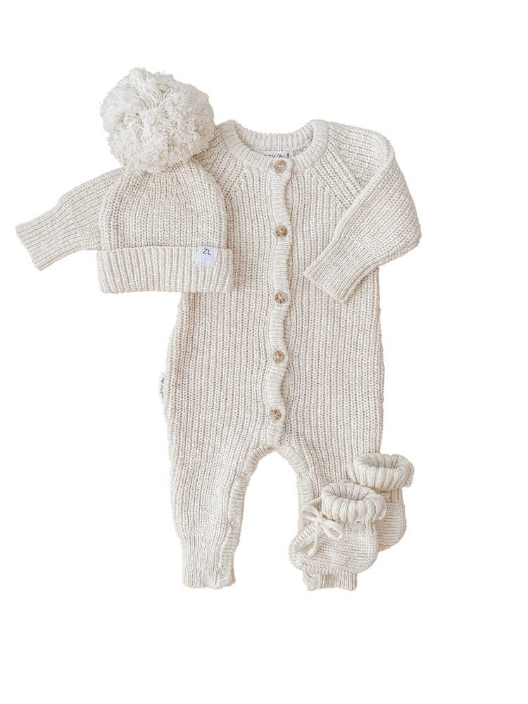 Classic Knit Romper | Coconut