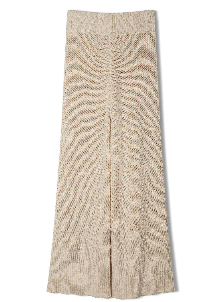 Knit Pant | Stone Cotton Blend