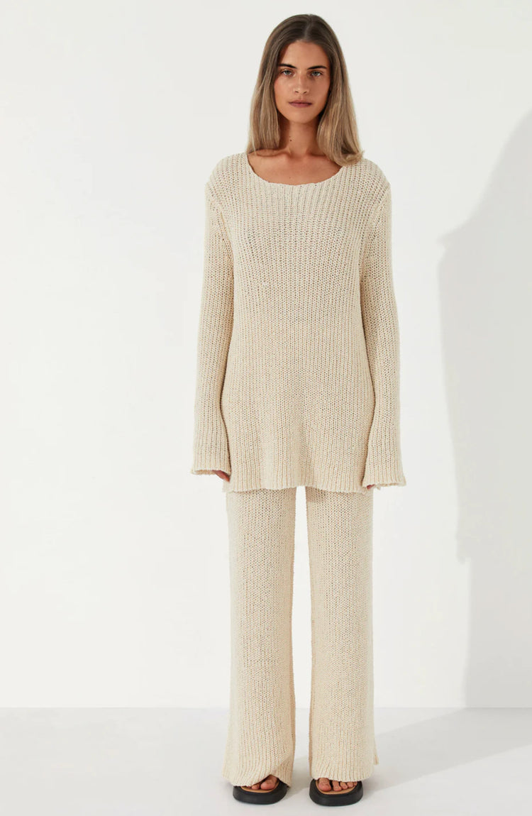 Stone Cotton Blend | Knit Jumper