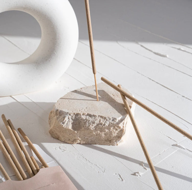 Travertine Incense Holder