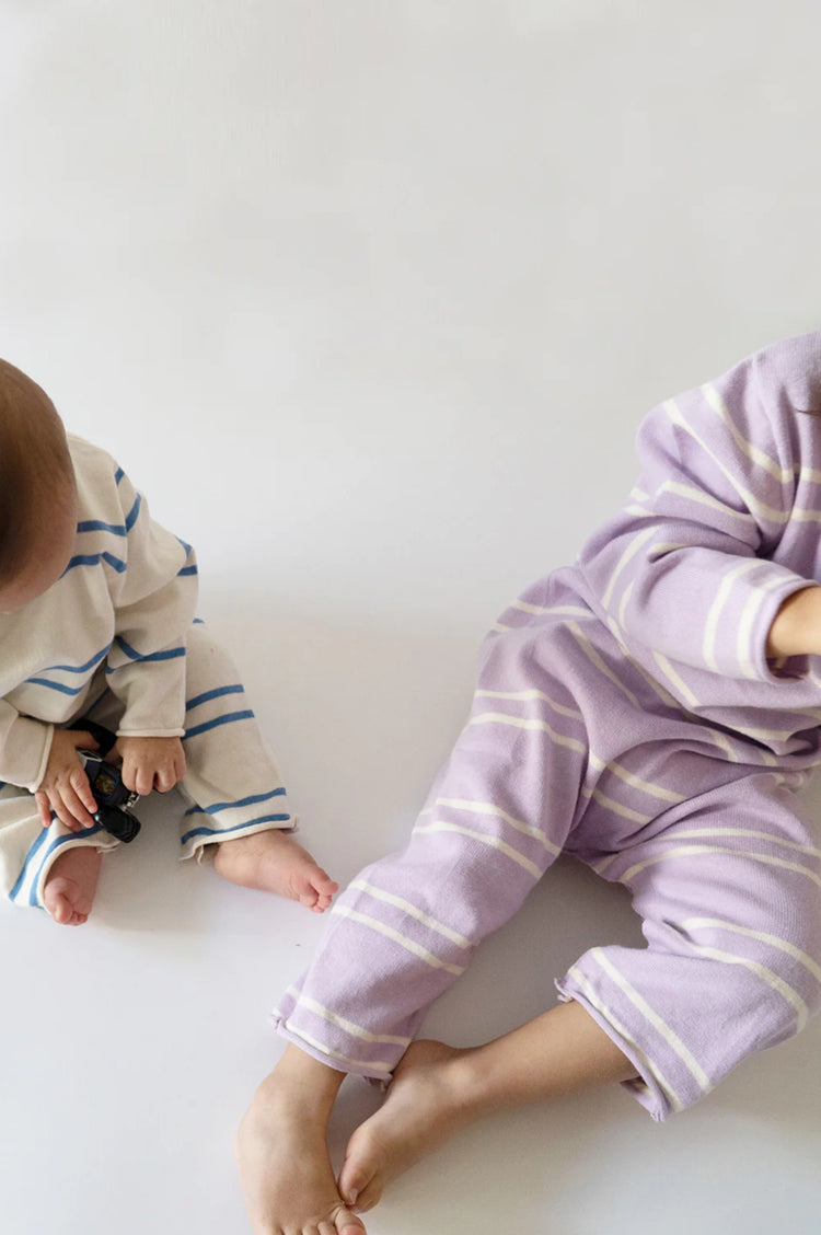 Tallow Stripe Onesie | Lavender