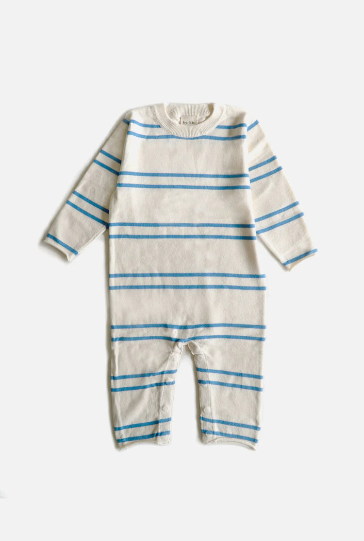 Tallow Stripe Onesie | Ivory Blue