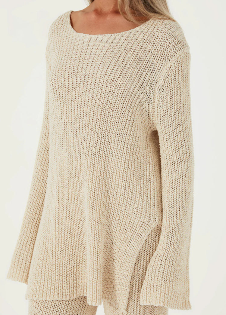 Stone Cotton Blend | Knit Jumper