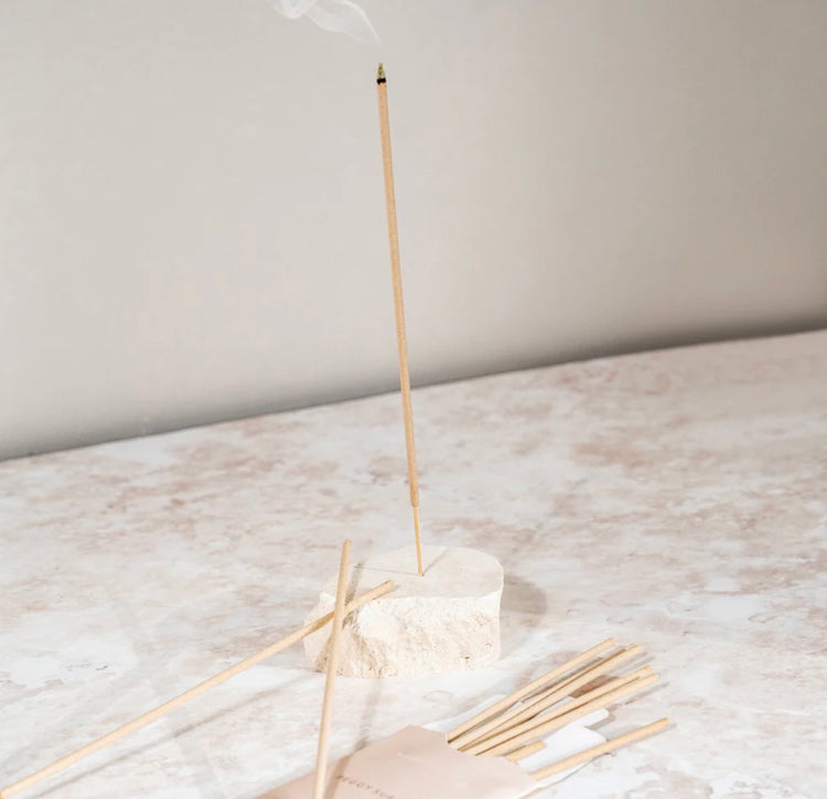 Travertine Incense Holder