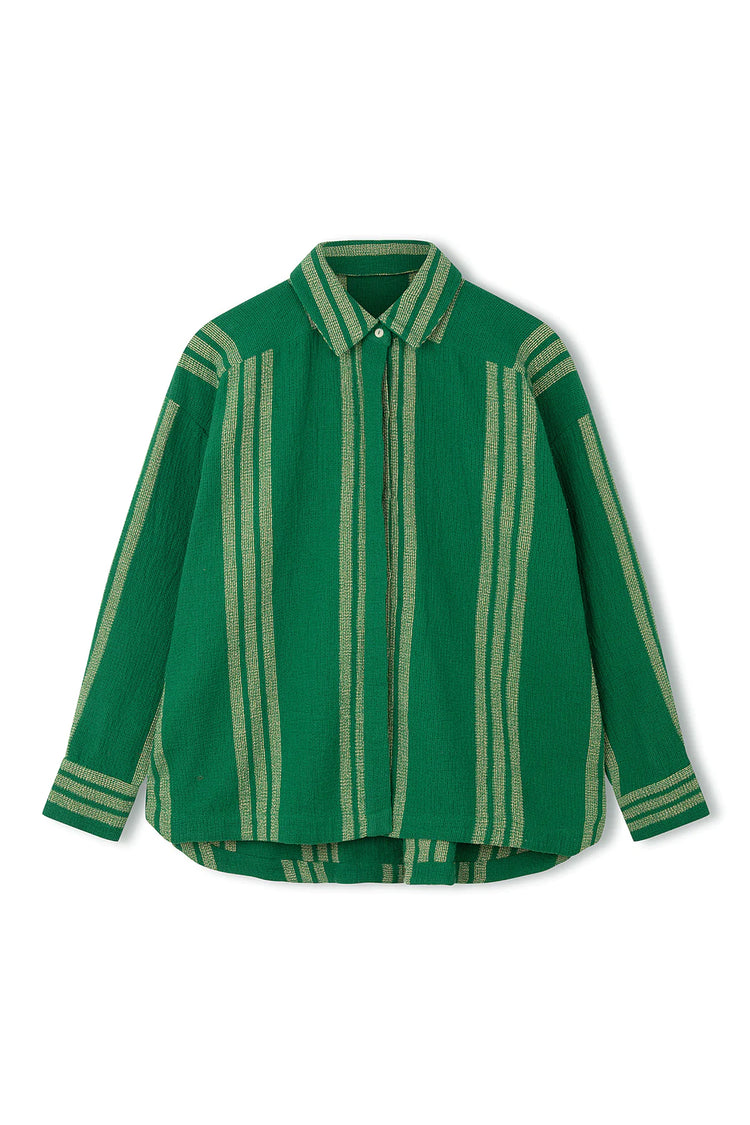 Organic Cotton Shirt | Forest Stripe