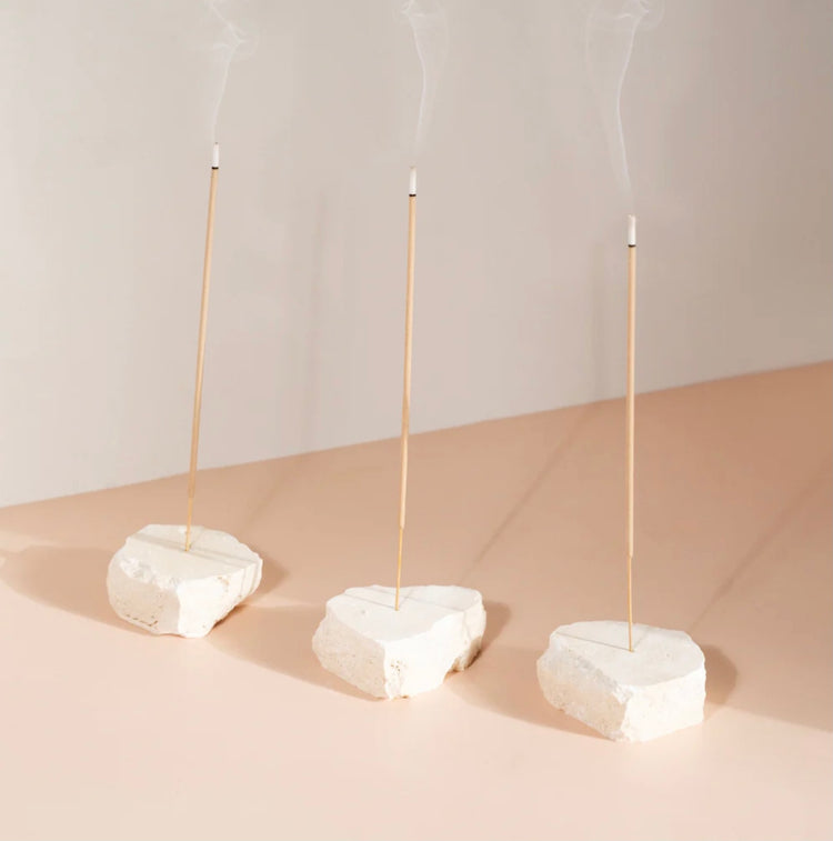 Travertine Incense Holder