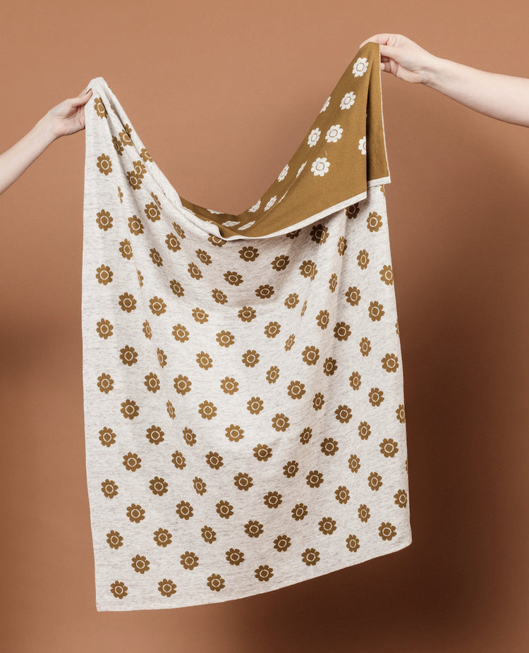 Pansy Baby Blanket - Mocha & Marle
