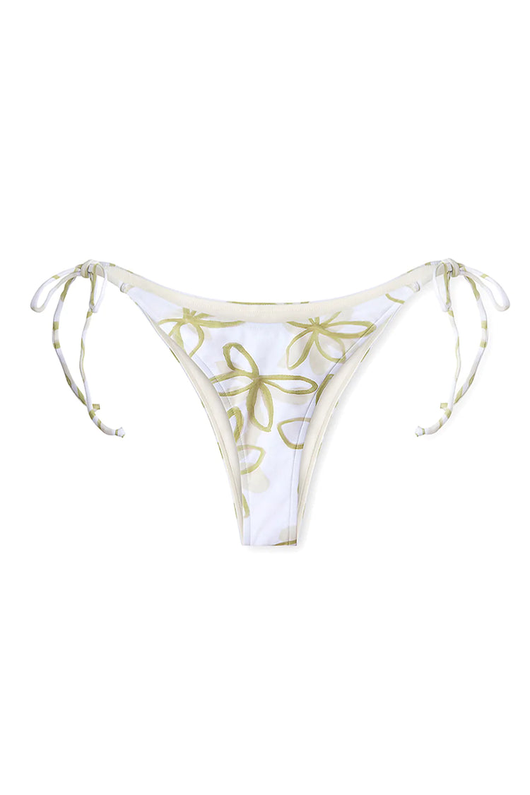 Olive Flower String Tie Brief