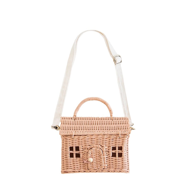 Rattan Casa Bag | Rose