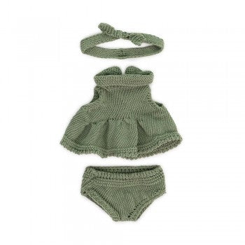 Miniland Eco Knitted Dress & Headband | 21cm