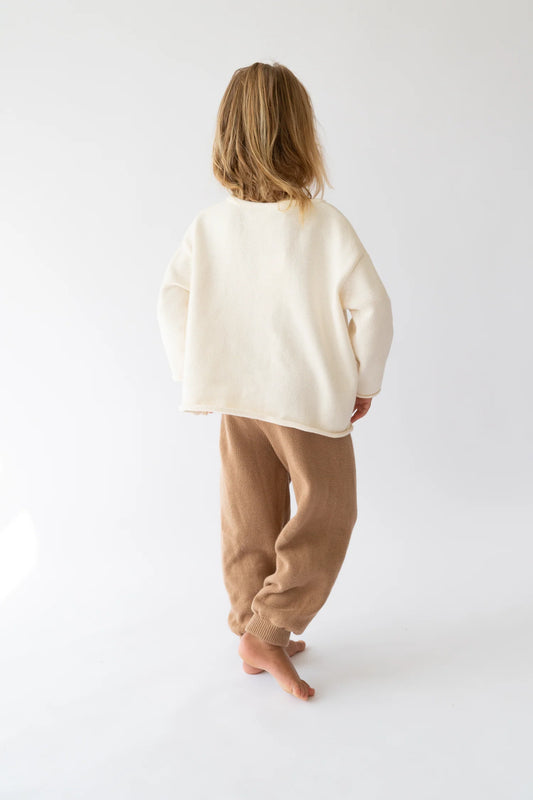 Essential Knit Long Pants | Chocolate