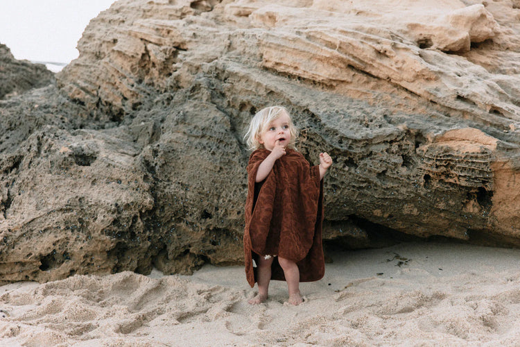 Splash Terry Kids Poncho | Chocolate