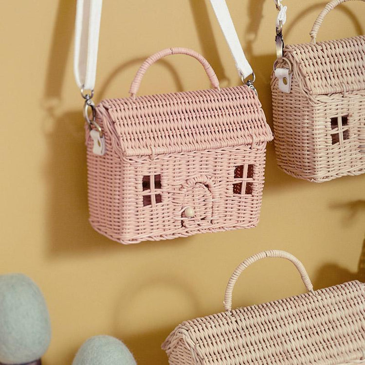 Rattan Casa Bag | Rose
