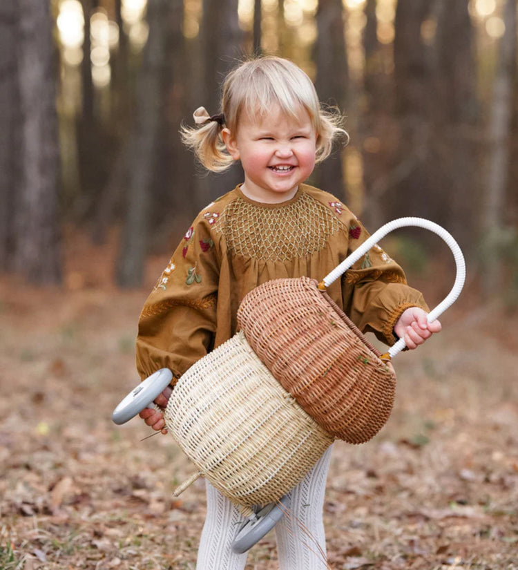 Rattan Mushroom Luggy | Natural