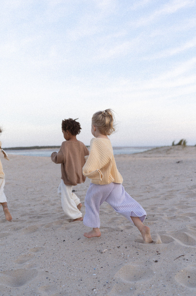Essential Ribbed 3/4 Knit Pants | Lilacy