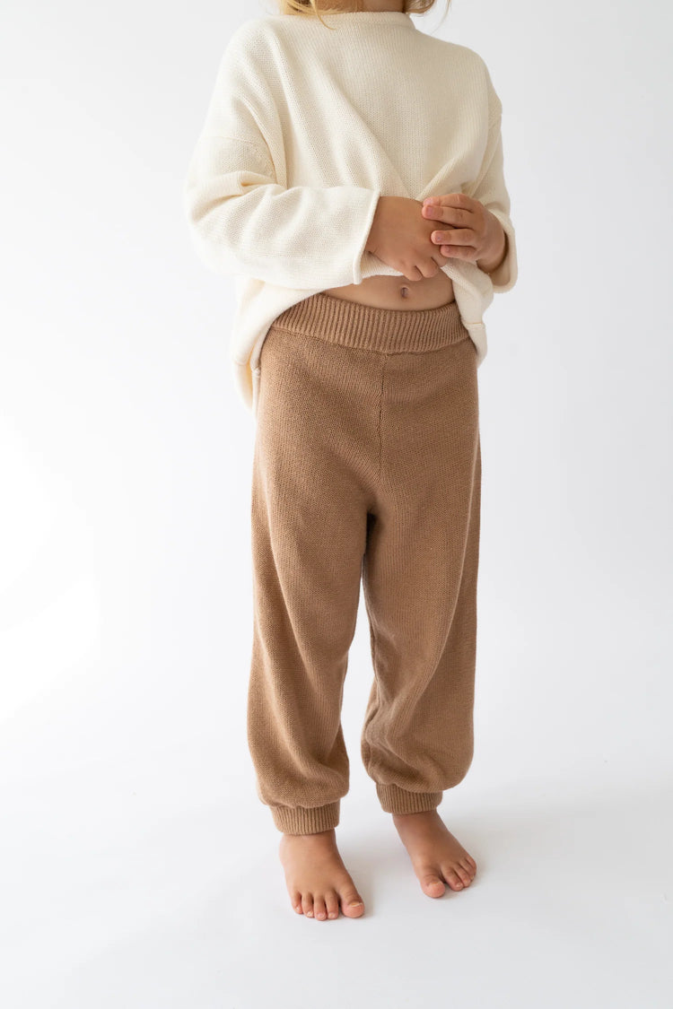 Essential Knit Long Pants | Chocolate