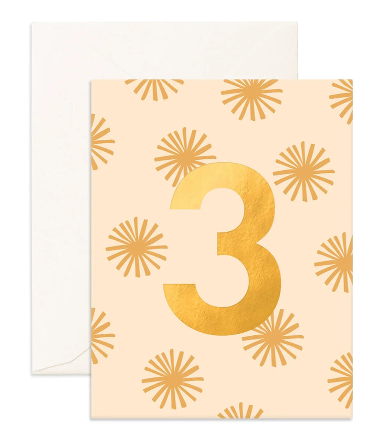 No. 3 Party Greeting Card