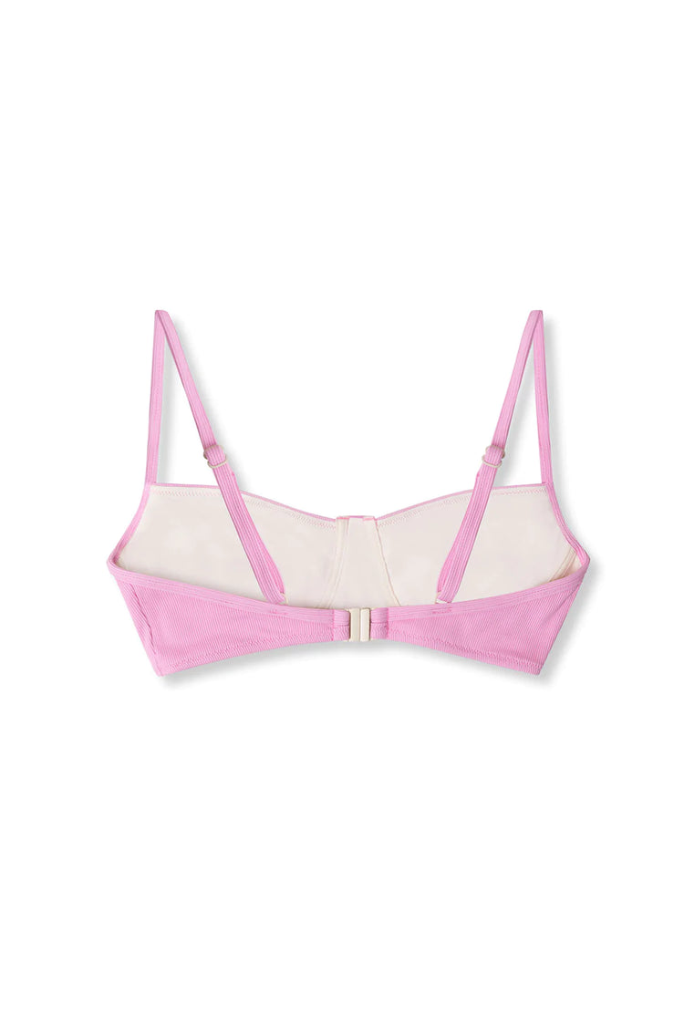 Sea Pink Ribbed Bra Cup