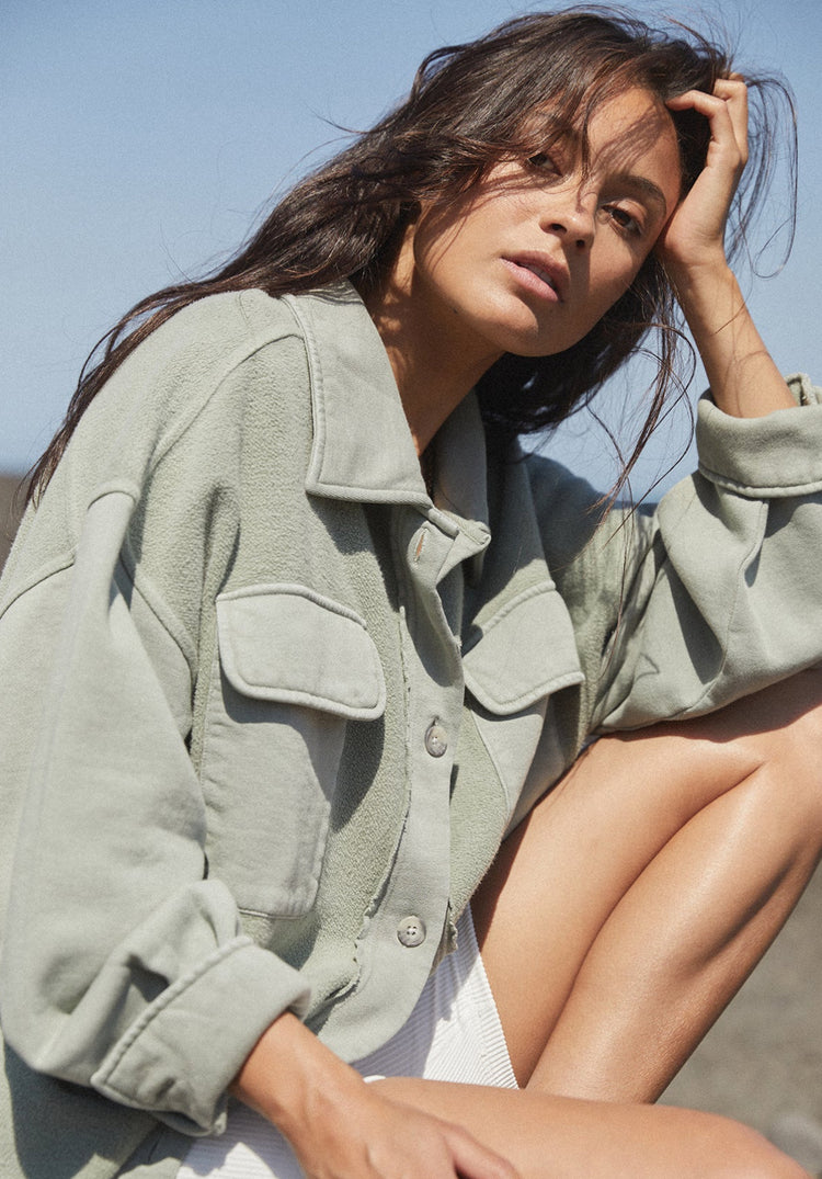 Bailey Shirt Jacket | Sage