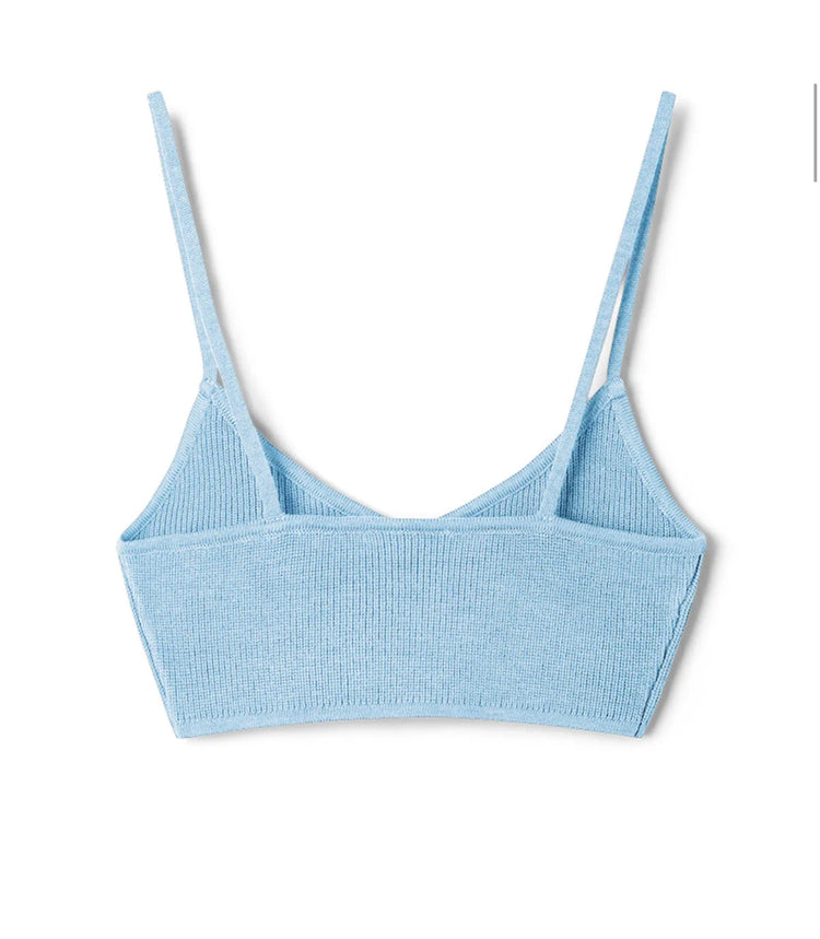 Knitted Bralette | Cool Blue